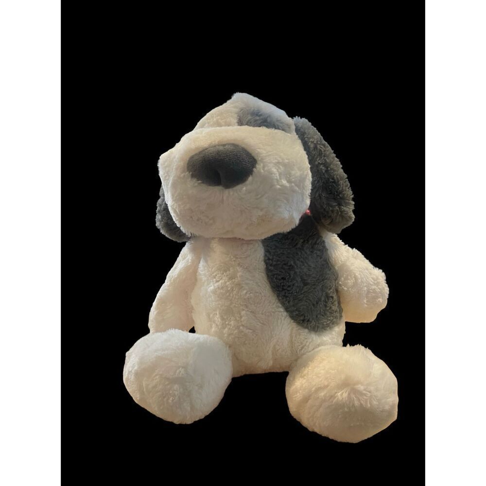 Giggle Scape White Gray Sheepdog Puppy Plush Dog Stuffed Animal 17"
